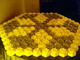 caixinha em origami para bem casado
